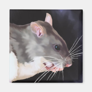 Aimant Belle peinture de rat