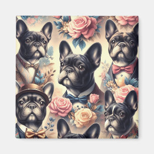 Aimant Belle peinture Vintage de Bulldog