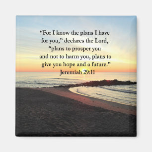AIMANT BELLE PHOTO DE JEREMIAH 29:11 SUNRISE