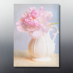 Aimant Belle Pivoine Rose Rustique