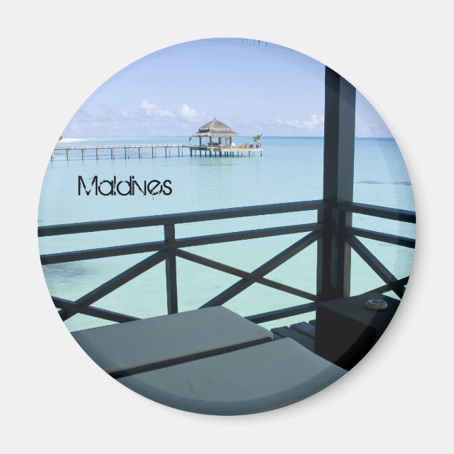 Aimant Belle plage aux Maldives (Devant)
