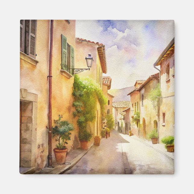 Aimant Belle rue en Provence. (Devant)