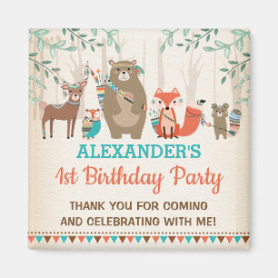 Aimant Belle Tribale Bois Animaux Sauvages Une Fête Faveu