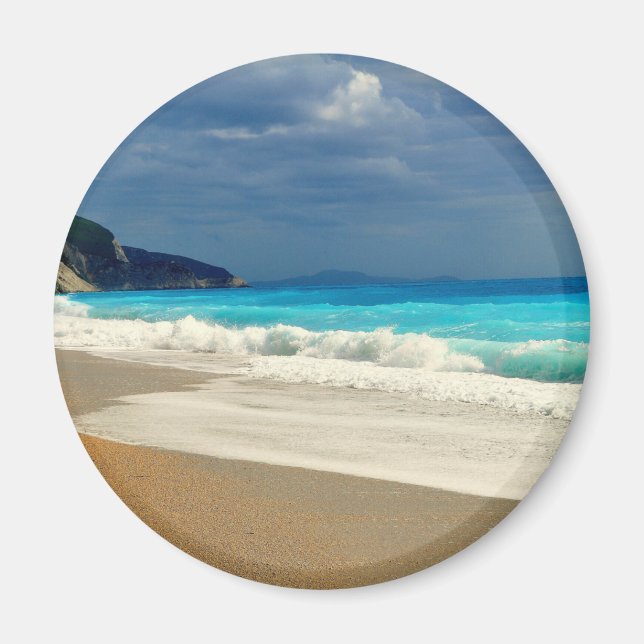 Aimant Belle Turquoise Bleue Mer Tropicale Photographie (Devant)