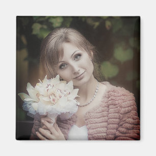 Aimant Belle vintage effet rétro femmes avec bou