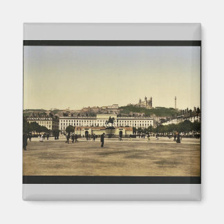 Aimant Bellecour Place, Lyon, France Photochrom vintage