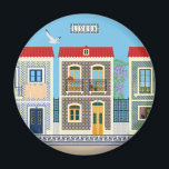 Aimant Belles maisons portugaises avec tuiles ou azulejos<br><div class="desc">Lorsque vous vous promenez dans les rues anciennes de Lisbonne, Porto ou d'autres villes portugaises, vous découvrirez que l'histoire et la modernité se marient harmonieusement, laissant des souvenirs indélébiles à tous ceux qui visitent. Chaque ville possède des trésors architecturaux, mais le charme des vieilles maisons portugaises avec balcons en fer...</div>