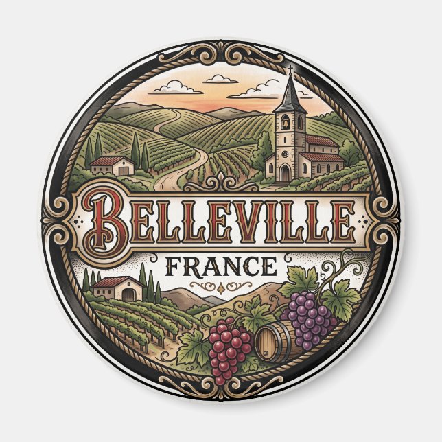 Aimant Belleville France (Devant)