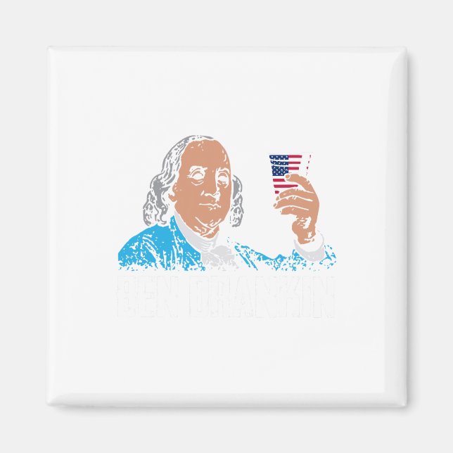 Aimant Ben Drankin 4 juillet Benjamin Franklin Hommes Fem (Devant)