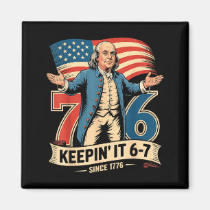 Aimant Ben Franklin 67 Mème Garde Ça 7-6 Prof d'Histoire