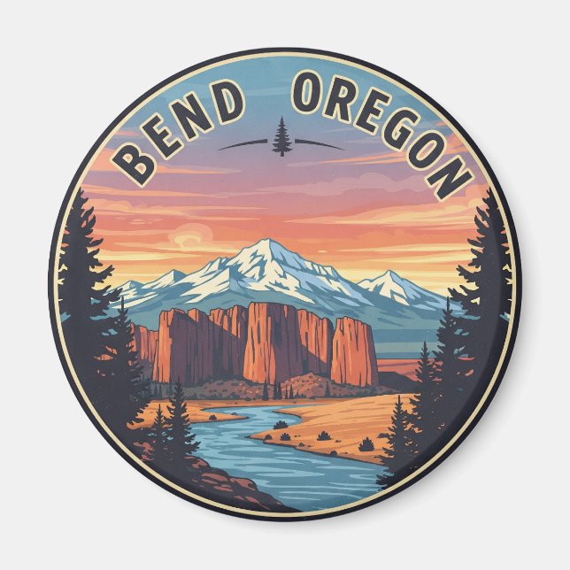 Aimant Bend Oregon Coast Travel Carte postale (Devant)