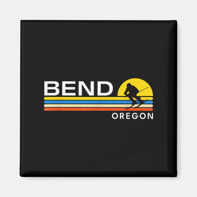 Aimant Bend oregon ski souvenirs vintage rétro  (Devant)