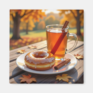Aimant Bénédictions d'Automne   Cidre et Donut