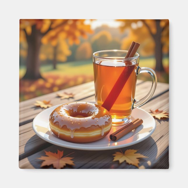 Aimant Bénédictions d'Automne | Cidre et Donut (Devant)