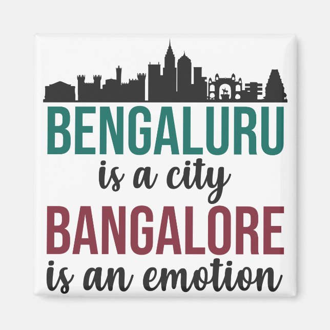 Aimant Bengaluru est une ville Bangalore est une émotion  (Devant)