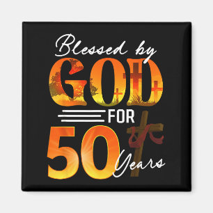 Aimant Béni par Dieu pendant 50 ans Cadeau 50e anniversai