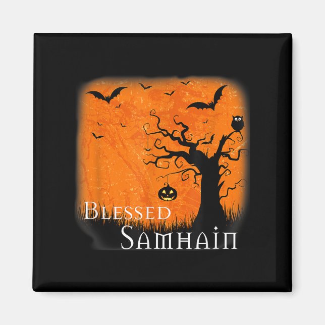 Aimant Béni Samhain Wiccan Celtic Pagan Halloween Witc (Devant)