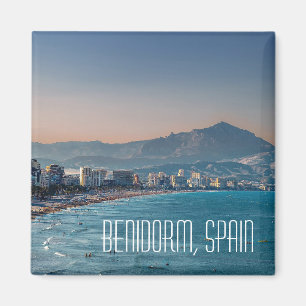 Aimant Benidorm, Espagne photo de la côte Carte postale