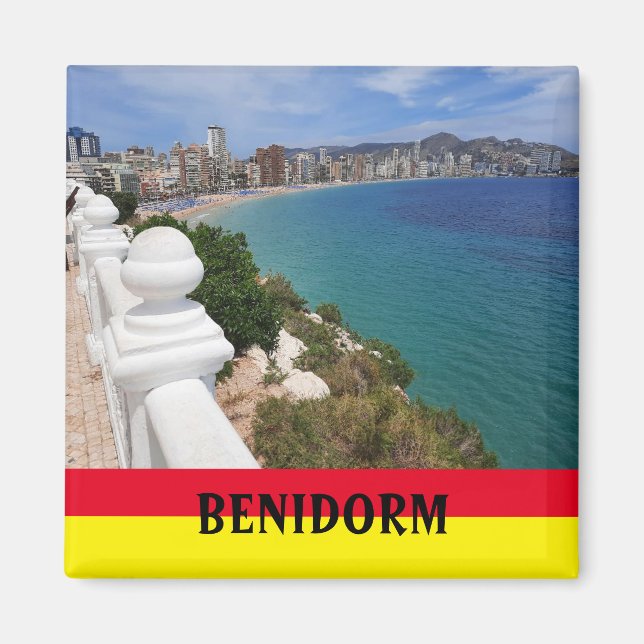 Aimant Benidorm Playa Levante Beach Espagne Souvenir (Devant)