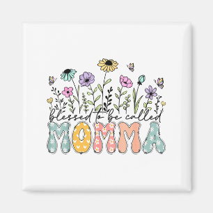 Aimant Bénie d'être appelée Mamma Floral Fête des Mères