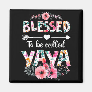 Aimant Bénie d'être appelée yaya t-shirt drôle yaya mère