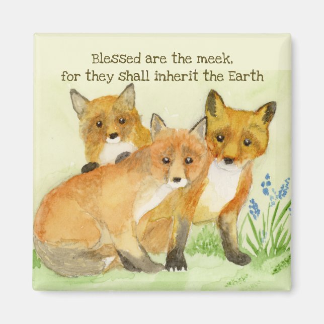 Aimant Bénis Sont les Renards Doux (Devant)