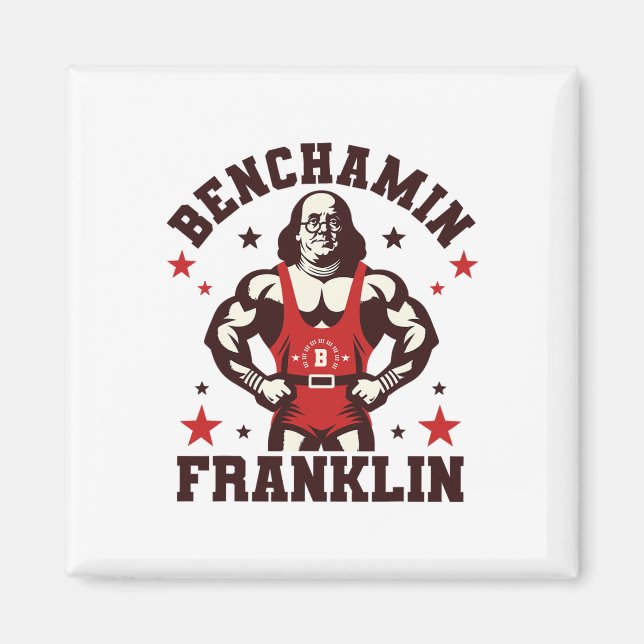 Aimant Benjamin Benchamin Franklin Bench Press Bodybuildi (Devant)