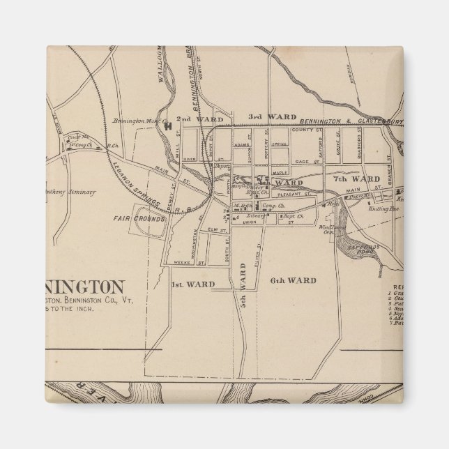 Aimant Bennington et le plan de Battleboro (Devant)