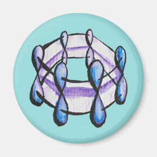 Aimant Benzène Molecule Aquarelle Chimie organique Art