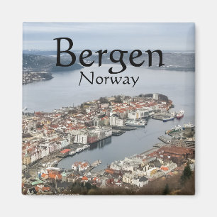 Aimant Bergen Norway Souvenir