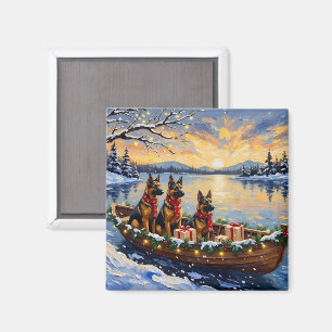 Aimant Berger belge Tervuren Bateau de Noël Vacances