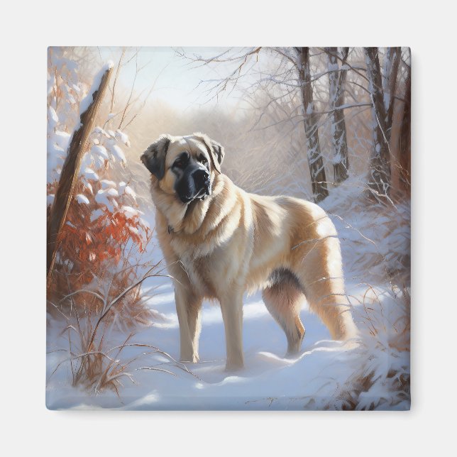 Aimant Berger d'Anatolie Qu'il neige Noël (Devant)
