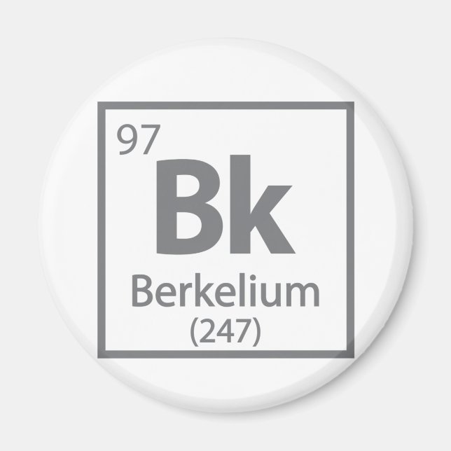 Aimant Berkelium - Berkeley Science - Tableau périodique (Devant)