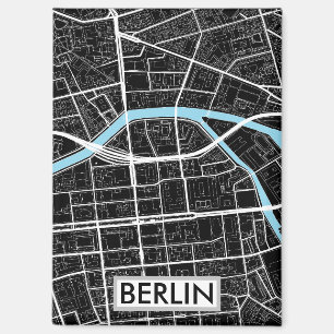 Aimant Berlin Allemagne - Carte de la ville noire