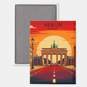 Aimant Berlin Allemagne Porte de Brandebourg Art de Voyag