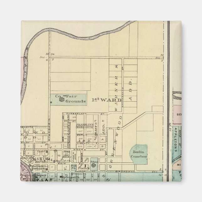 Aimant Berlin et le village de Plymouth (Devant)