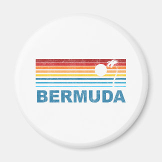 Aimant Bermudes de palmiers rétro