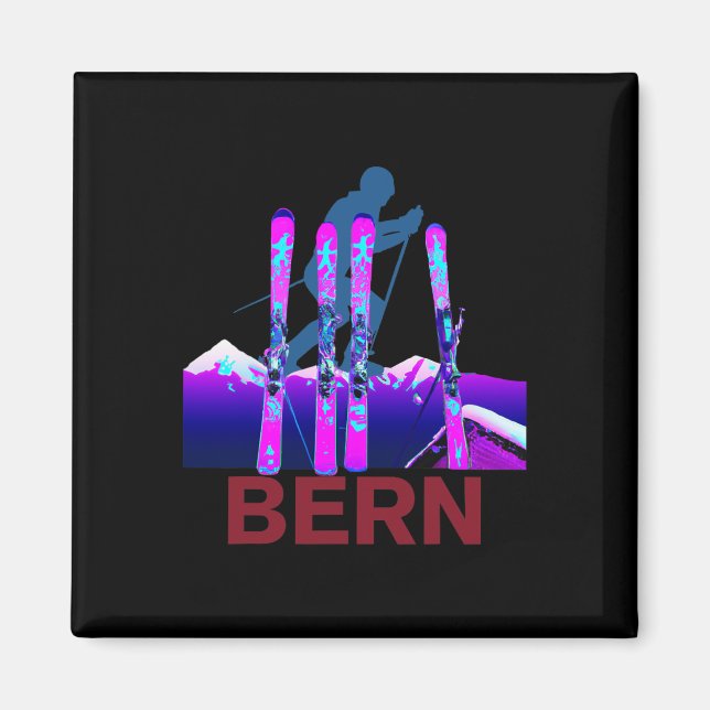Aimant Bern Ski Et Snowboard Retro 90s Bern Ski (Devant)