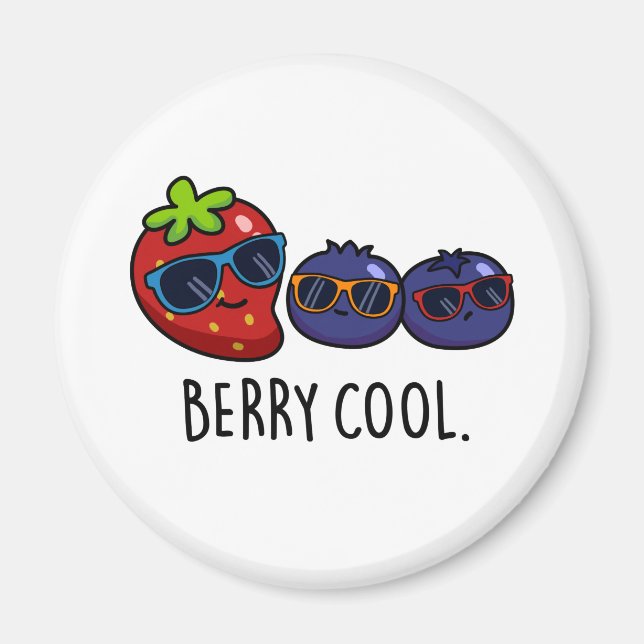 Aimant Berry Cool Funny Fraise Blueberry Pun (Devant)
