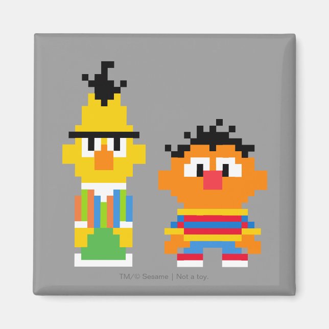 Aimant Bert et Ernie Pixel Art (Devant)