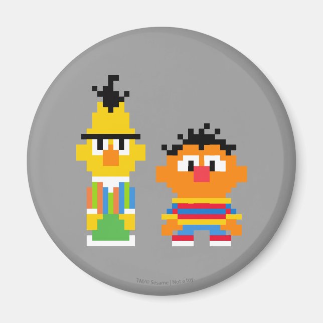 Aimant Bert et Ernie Pixel Art (Devant)