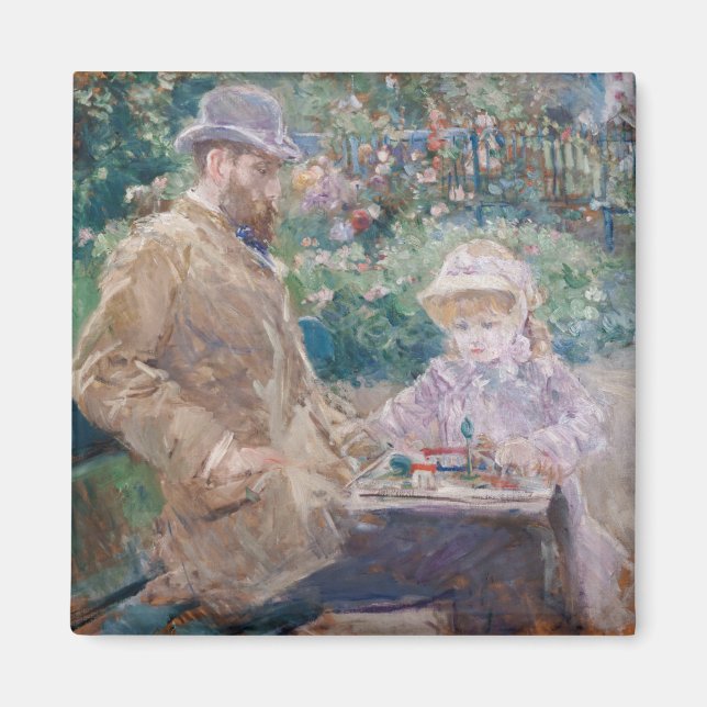 Aimant Berthe Morisot - Eugene Manet avec sa fille (Devant)