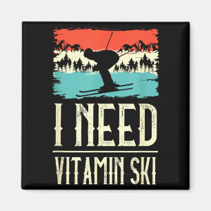 Aimant Besoin d'amateur de ski de vitamine glace ski spor