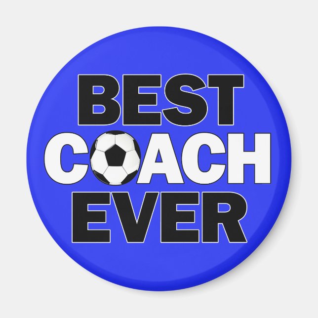 Aimant BEST COACH EVER Soccer Team Coach's Sports (Devant)
