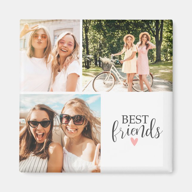 Aimant Best Friends Modern Chic BFF Script Photo (Devant)