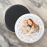 Aimant Best Grandma Ever Modern Classic<br><div class="desc">This simple and classic design is composed of serif typographiy and add a custom photo. "Best Grandma Ever" circles the photo of your grandma,  gramma,  grandmother,  granny,  mee-maw,  lola,  etc</div>