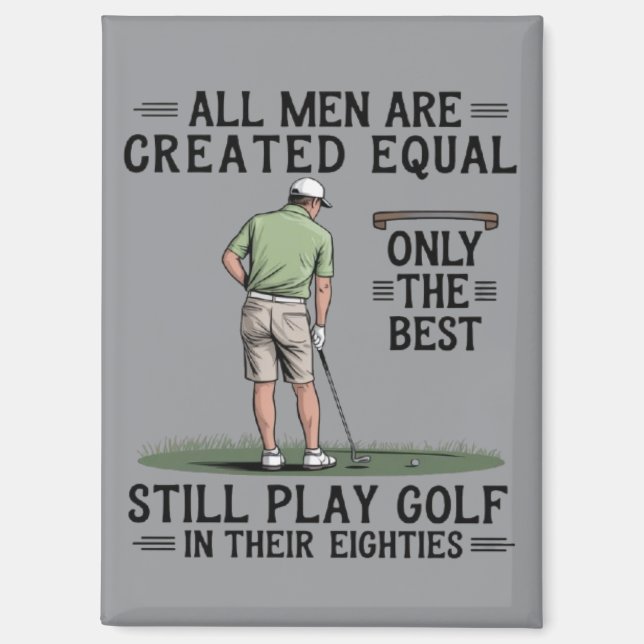 Aimant Best Men Play Golf Eighties Funny Golfer Golfing  (Recto)