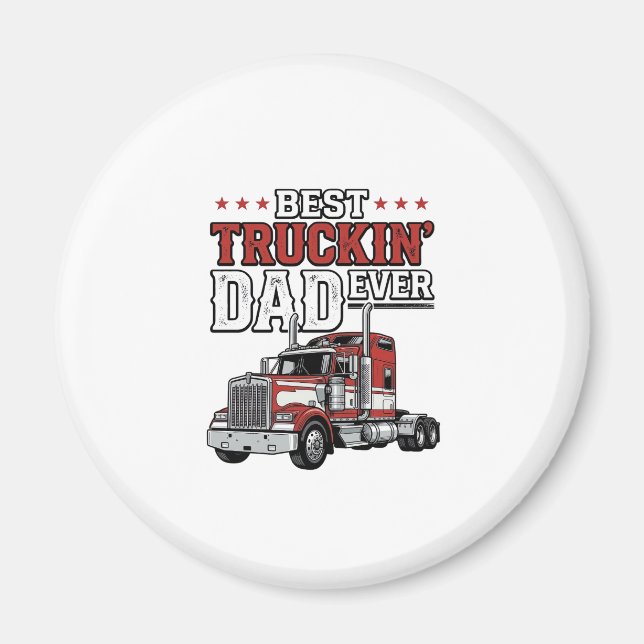 Aimant Best Truckin Dad Ever Vintage Truck Shirt Design_1 (Devant)