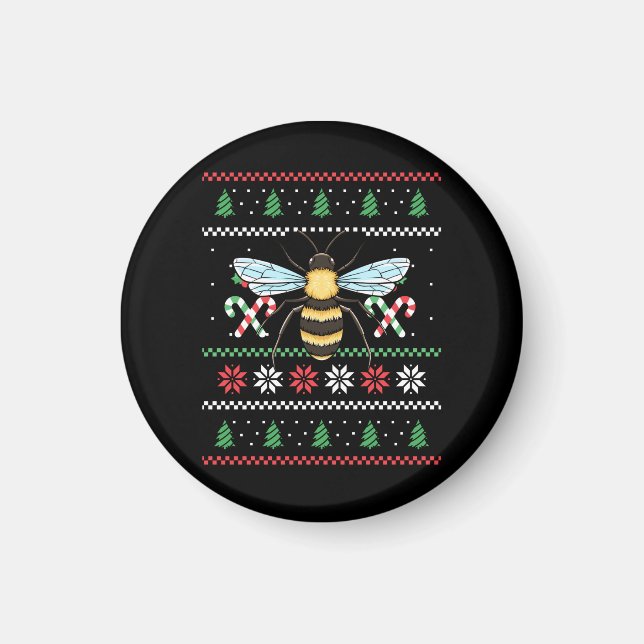 Aimant Bête d'abeille Noël moche (Devant)