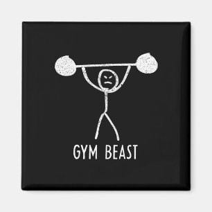 Aimant Bête de gym Exercice de musculation drôle Fitness 